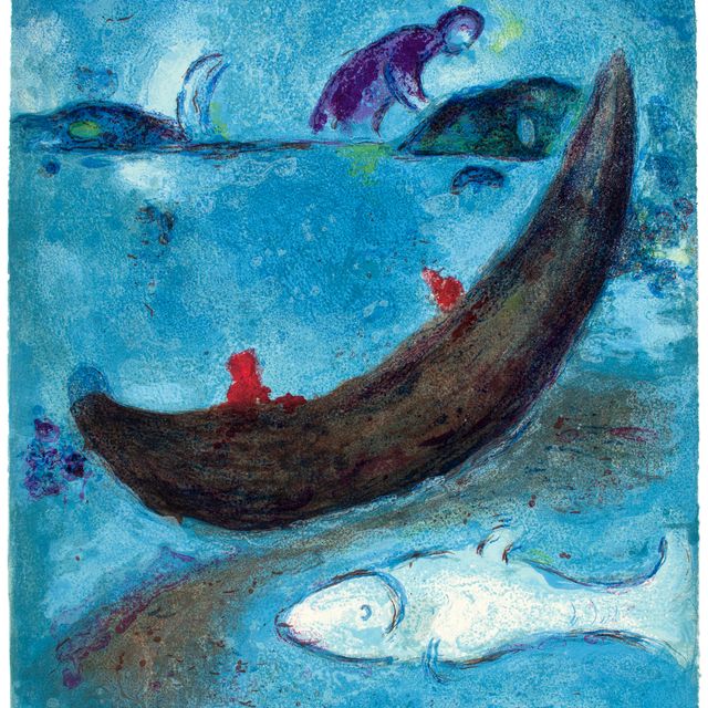 Marc Chagall — "Смерть дофина и трое в столетии" из "Дафниса и Хлои"