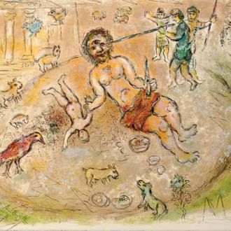 Marc Chagall — Собрание божества и Полифема; Две пластины из Одиссея I (М. 754 и 776; ср. С. книги 96)