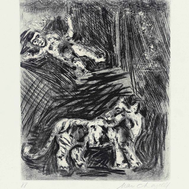 Marc Chagall — Три иллюстрации из: Жан де Лафонтен, "Басни" (см. 22-ю книгу Крамера)