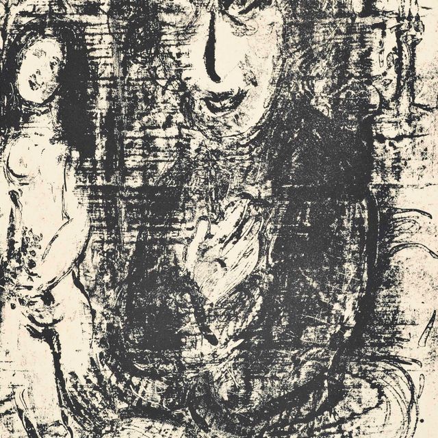 Marc Chagall — Художник и натурщица (Mourlot 403)