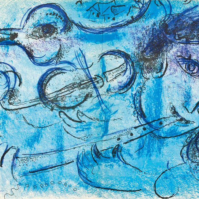 Marc Chagall — Жак Лассень, Шагал, Мэг, Париж, 1957 (Мурло 192-207; см. книги Крамера 34)