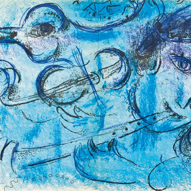 Marc Chagall — Жак Лассень, Шагал, Мэг, Париж, 1957
