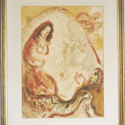 Marc Chagall — Рэйчел дероб из "Идолов отца", из "Verve" № 37-38 (Мурло, 242)