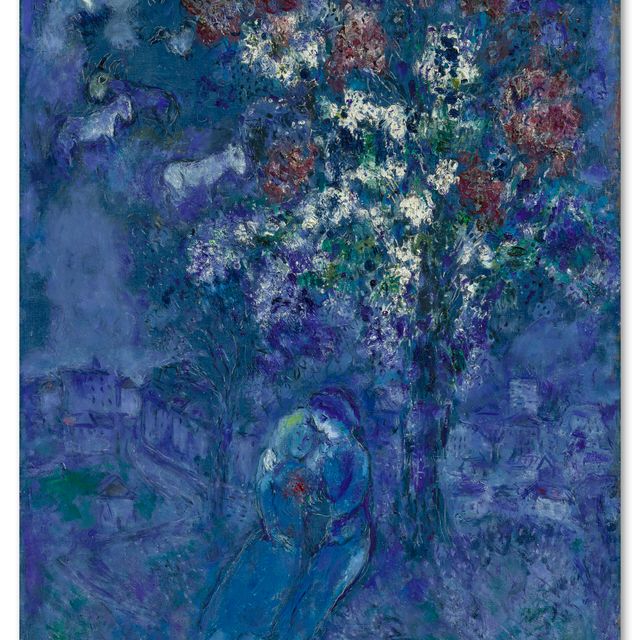 Marc Chagall — Цветы Сен-Жан-Кап-Ферра у дерева во флере