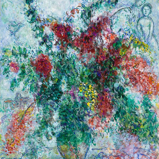 Marc Chagall — Большой букет на столе
