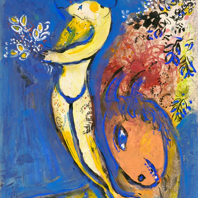 Marc Chagall — Экюйер с букетом во главе