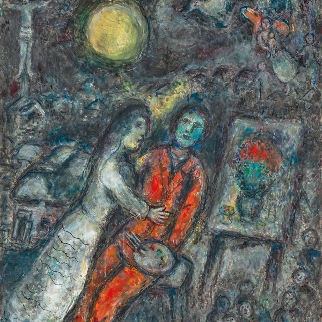 Marc Chagall — Пара в лунном свете