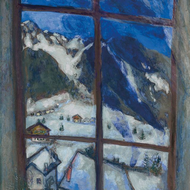Marc Chagall — Эффект ночи или ночи жизни в Анже над деревней