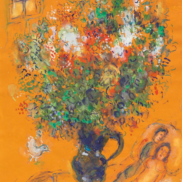 Marc Chagall — Великолепный букет в нежном обрамлении