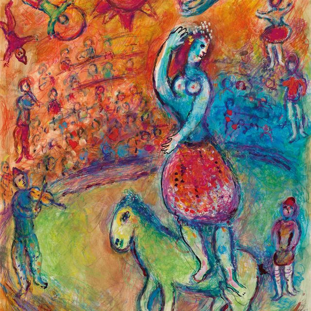 Marc Chagall — Экюи на вершине холма в цирке