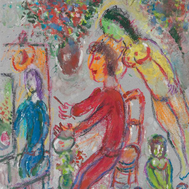 Marc Chagall — Лицо в румянце