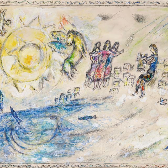 Marc Chagall — Орфей, завершающий макет для "Мозаики дома Джона Неффа", Вашингтон, округ Колумбия