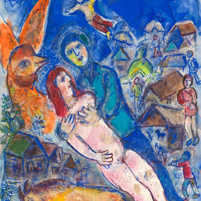 Marc Chagall — Ну, роза и апельсиновый сок в деревне с голубым вкусом