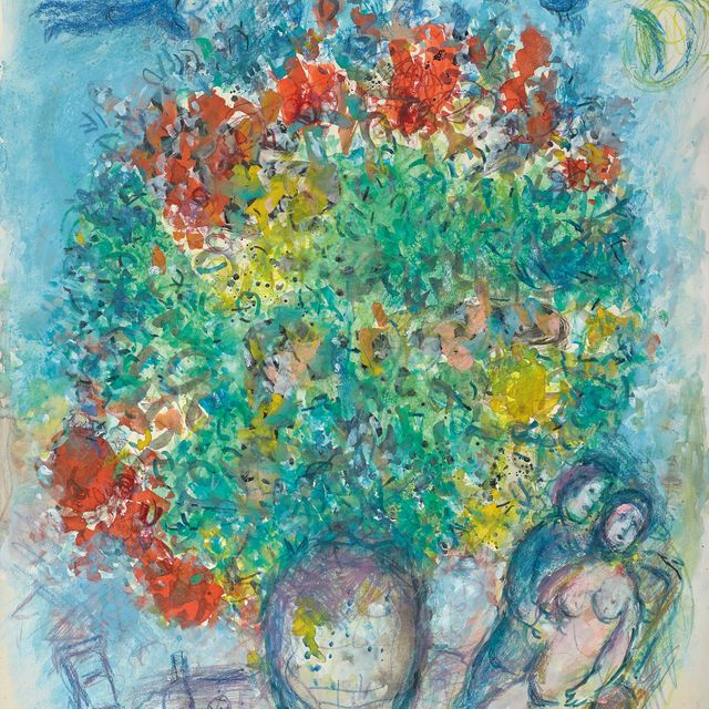 Marc Chagall — Букет с голубым оттенком