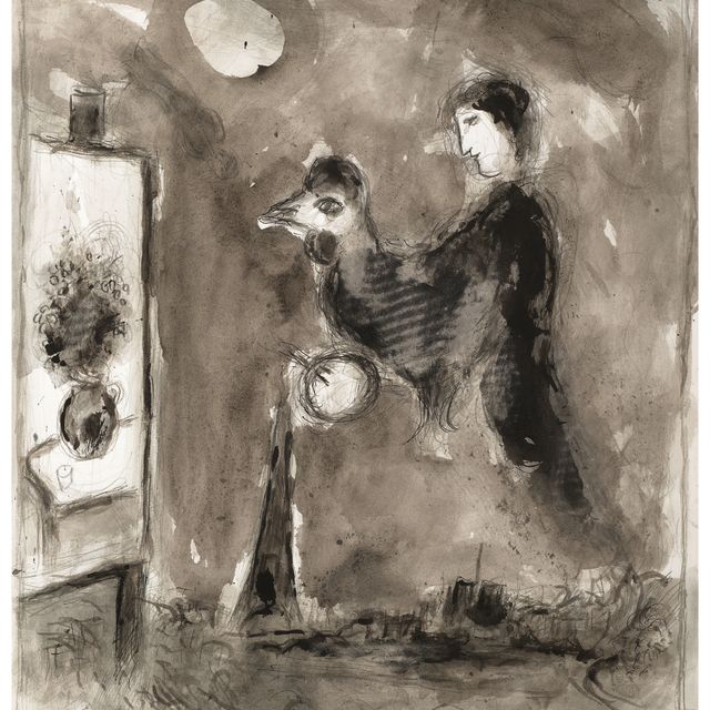 Marc Chagall — Отец и сын шевале