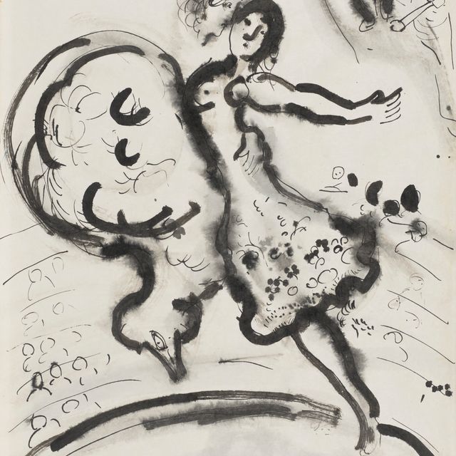Marc Chagall — Танцовщица на сцене цирка
