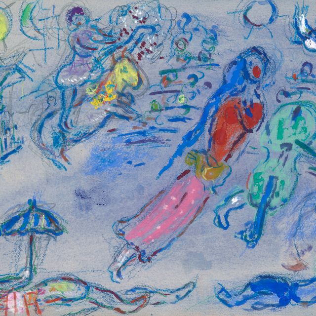 Marc Chagall — Эскиз для "Комедии дель арте"