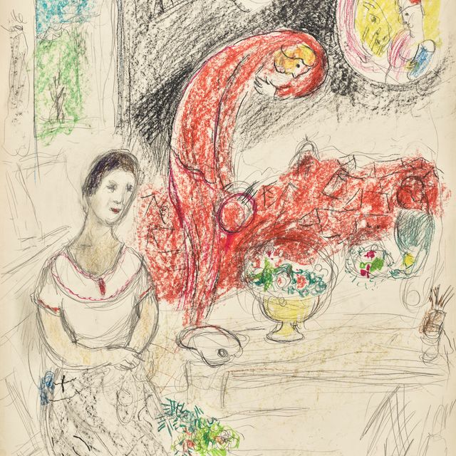 Marc Chagall — Вава, приготовившая румяна по-Сен-Полевски