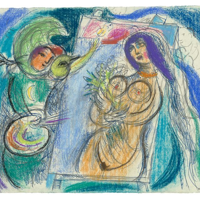Marc Chagall — Авторский этюд "Я в городе"