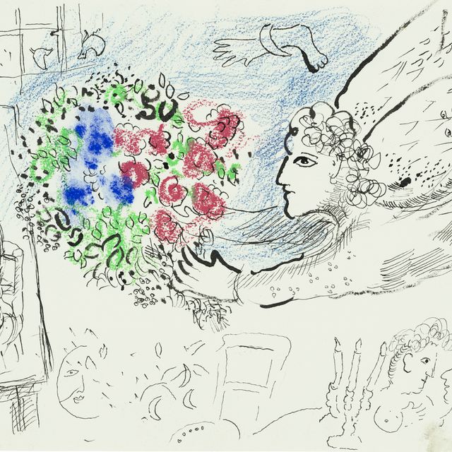 Marc Chagall — Букет цветов в гостях у продавца