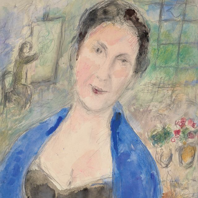 Marc Chagall — Женский портрет в костюме Святого Павла