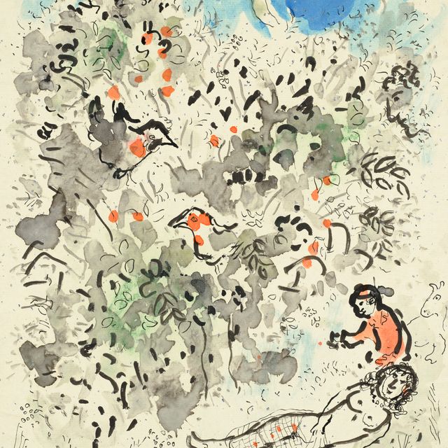 Marc Chagall — Сцена, посвященная самому важному событию, вечер