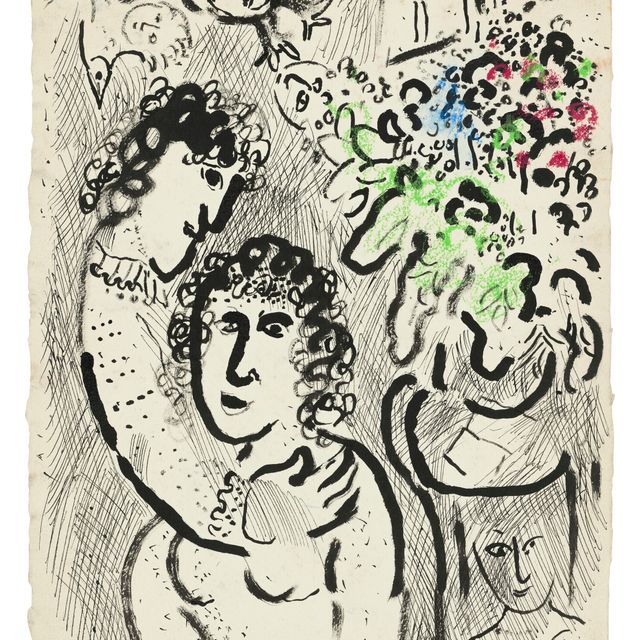Marc Chagall — Встреча с любимым букетом