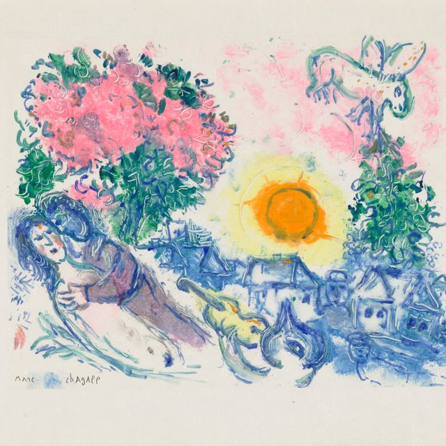 Marc Chagall — Любовь в карете дю Солей