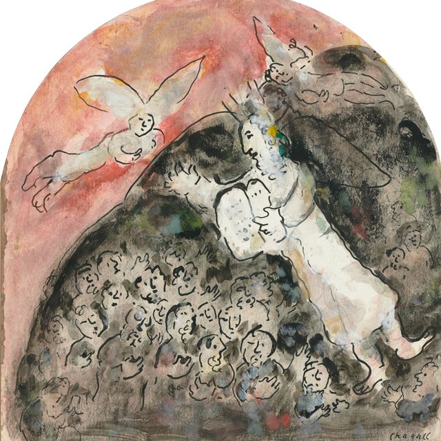 Marc Chagall — Моисей Монтран за столами любви к израильтянам