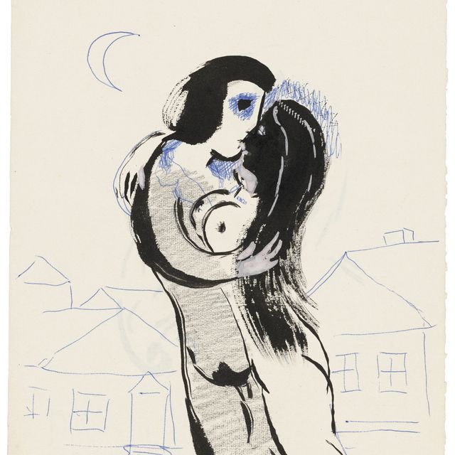 Marc Chagall — Этюд автора "Тысячи и одной ночи" (М.39) (справа налево); Этюд автора "Тысячи и одной ночи" (М.43) (оборотная сторона)