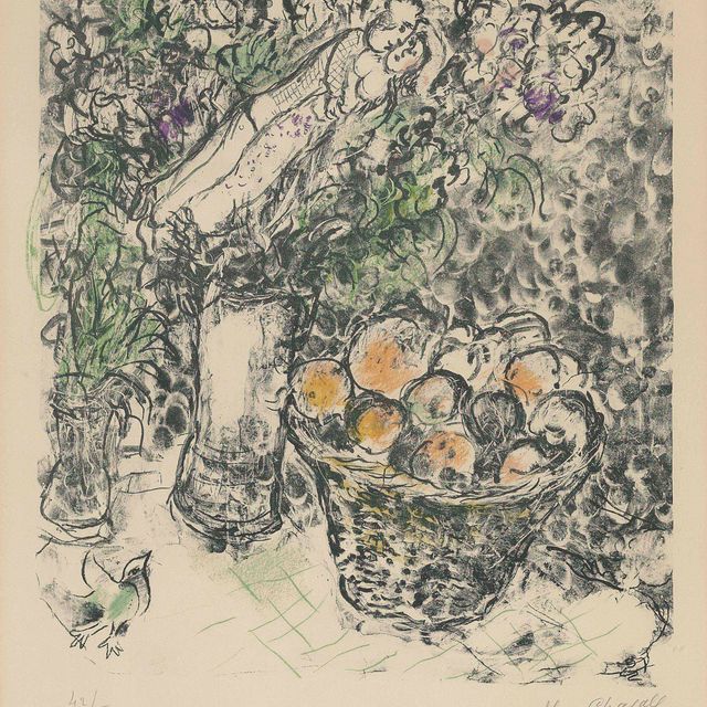 Marc Chagall — Пара для сервировки стола с фруктами (M. 479)