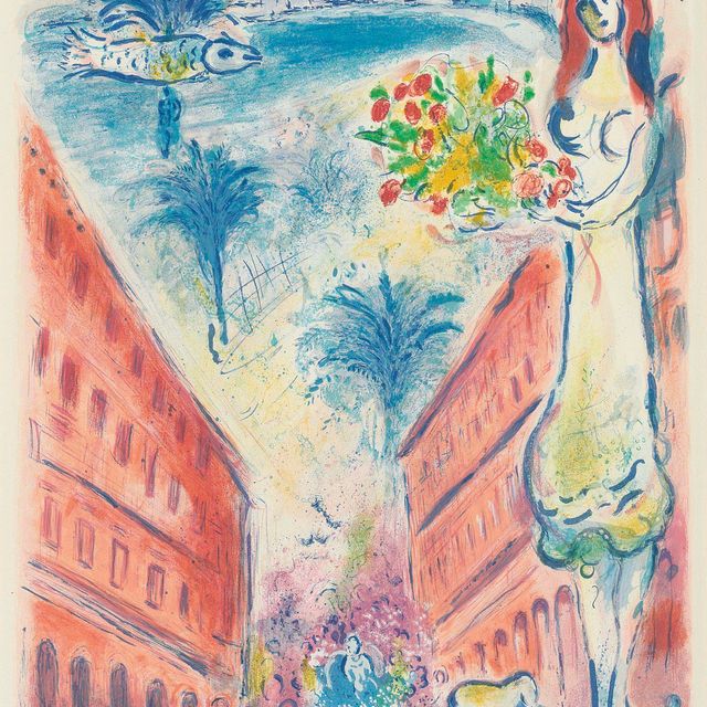 Marc Chagall — Авеню Виктории в Ницце (Mourlot CS 31)