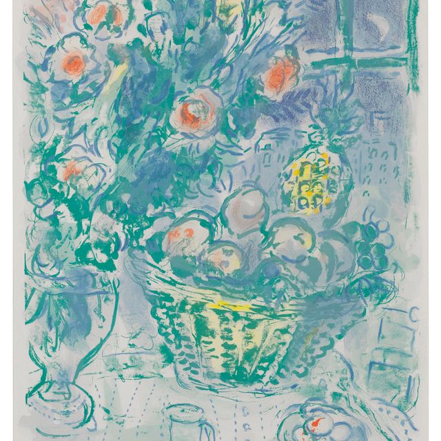 Marc Chagall — Корзина с фруктами и ананасами