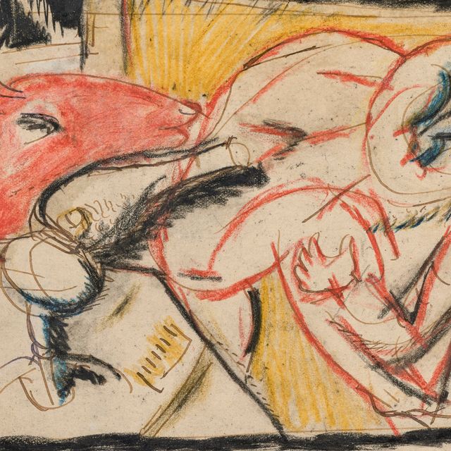 Marc Chagall — Этюд для "Художника II"
