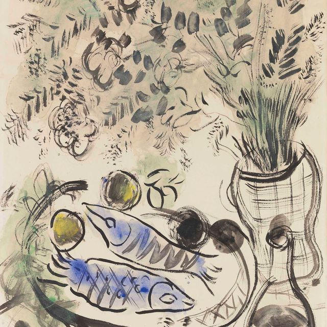 Marc Chagall — Пуассоны и цветы