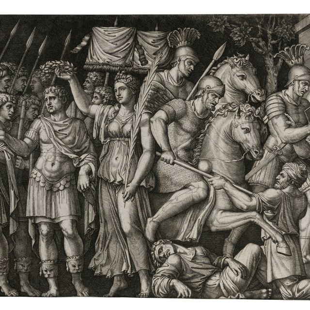 Marcantonio Raimondi — Траян, увенчанный победой