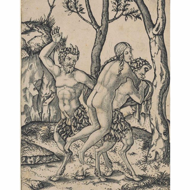Marcantonio Raimondi — Два сатира наказывают нимфу