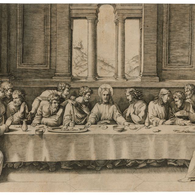 Marcantonio Raimondi — Тайная вечеря