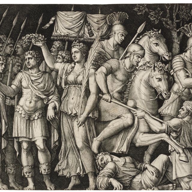 Marcantonio Raimondi — Траян, увенчанный победой