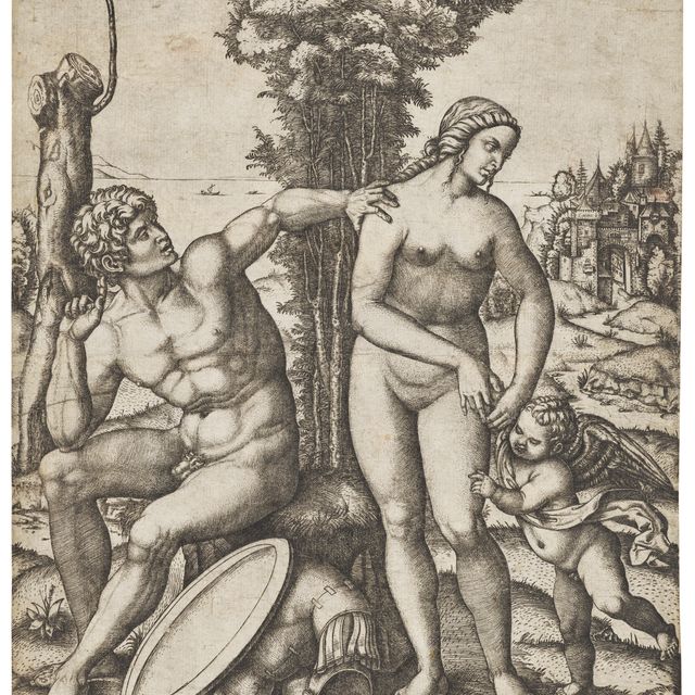 Marcantonio Raimondi — Марс, Венера и Купидон