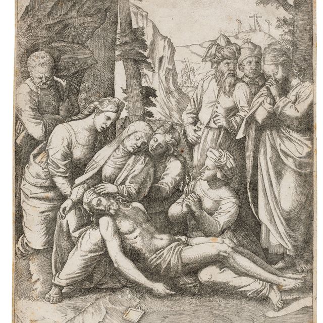 Marcantonio Raimondi — Плач по Телу Христову