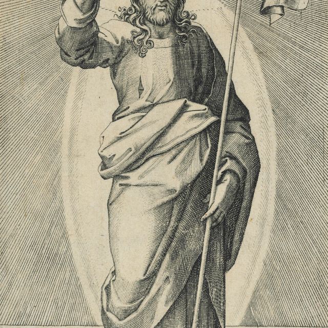 Marcantonio Raimondi — Христос и двенадцать апостолов
