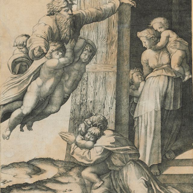 Marcantonio Raimondi — Бог, явившийся Ною