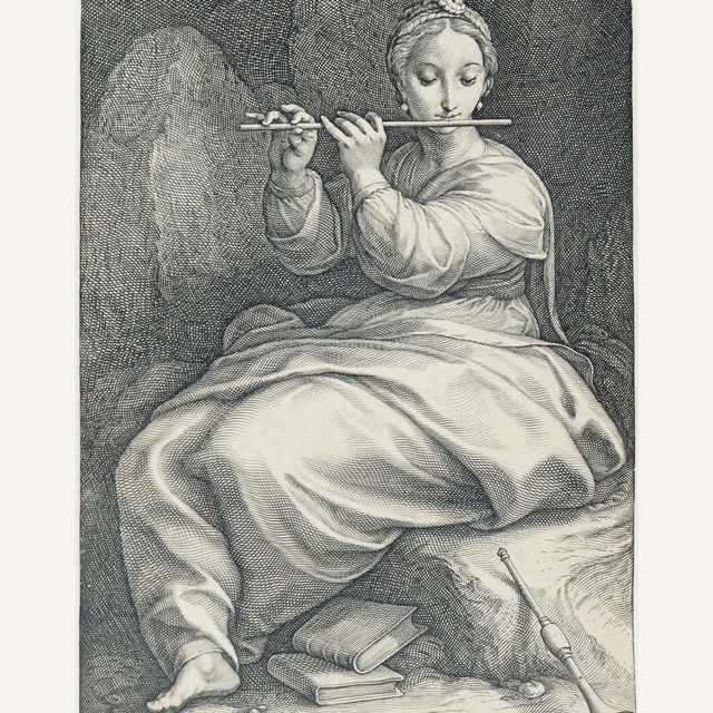 Marcantonio Raimondi — "Девять муз" (Барч, 146-54; Гольштейн, 148-56; Штраус, 299-307)