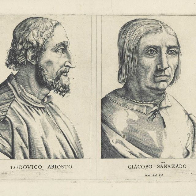 Marcantonio Raimondi — Двойной портрет Лодовико Ариосто и Якопо Санназаро
