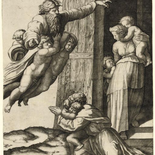 Marcantonio Raimondi — Бог является Ною (ч. 3; Сапожник и Браун, 24)