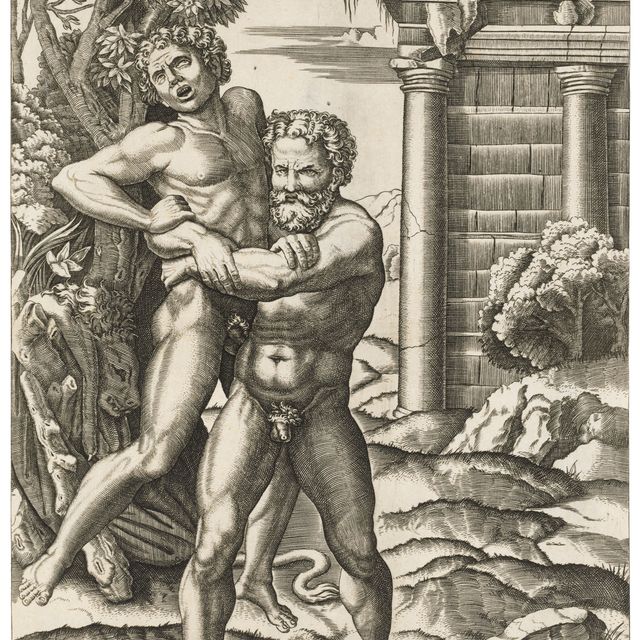 Marcantonio Raimondi — Геракл и Антей