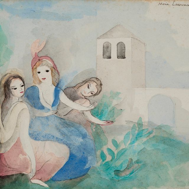 Marie Laurencin — Трое молодых людей в замковом парке