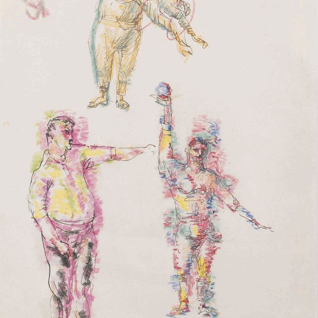 Mark Tobey — Без названия (исследование вертящегося человека)