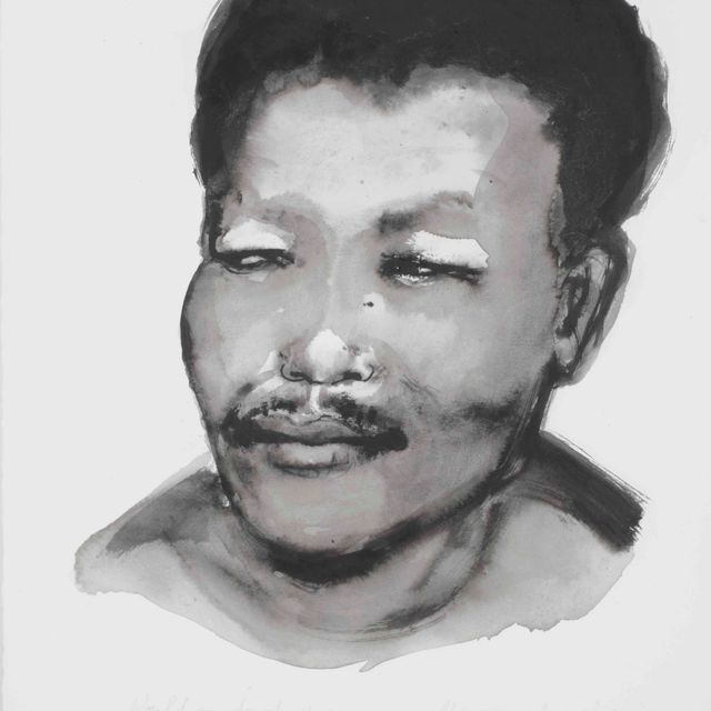 Marlene Dumas — Портрет молодого Нельсона Манделы (доверили бы вы этому мужчине свою дочь?)